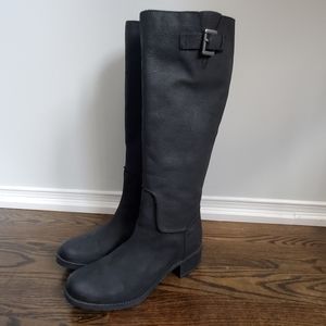 Rockport Black Leather High Boots Size 11